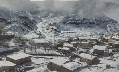 تصاویر زیبای برف در شمال استان کرمان