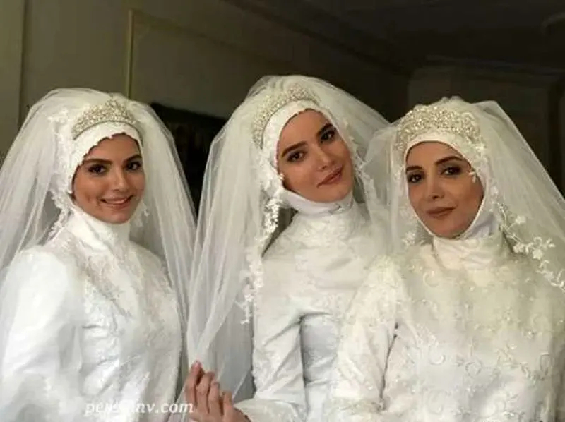 بازیگران سریال لیسانسه ها با لباس عروس