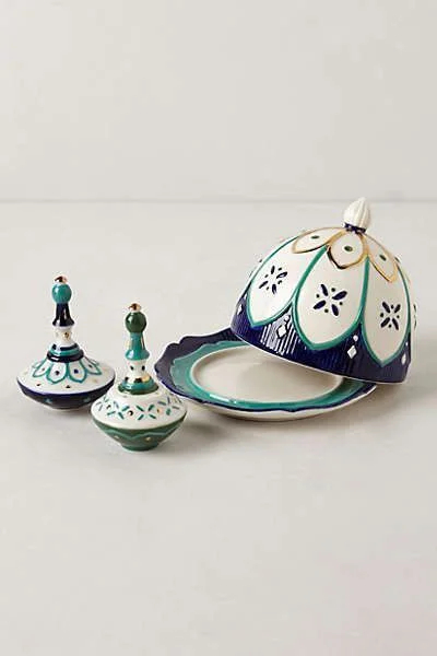 ظروف دکوری سفالی رنگی و طرح دار