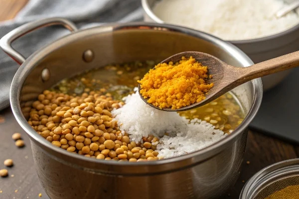 the-pot-now-filled-with-water-soaked-lentils-and