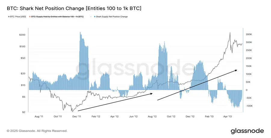 bitcoin-sharks-accumulate-fastest-pace-in-13-years-btc-dow