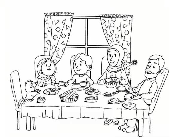 نقاشی خانواده برای رنگ آمیزی