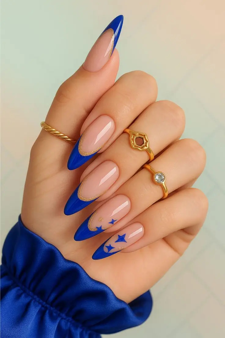 ناخ فرنچ رنگی