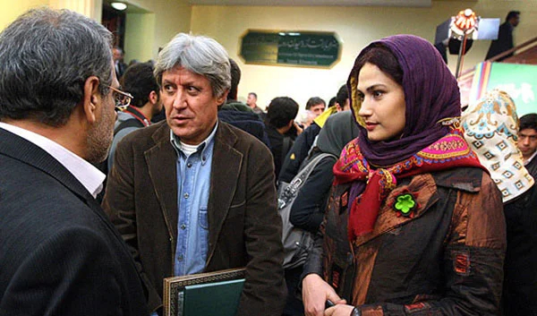 لادن مستوفی با همسرش