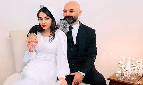 مهدی کوشکی و همسر چهارمش  محیا مهدی زاده در جشن تولدشان + عکس