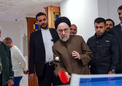 ویدئوی پینگ‌پنگ بازی کردن سیدمحمد خاتمی واقعی است، نه ساخته هوش مصنوعی/ تصاویر