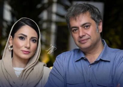 استایل نیمه رسمی سمیرا حسن‌پور و همسرش سامان سالور در مراسم ناصر تقوایی