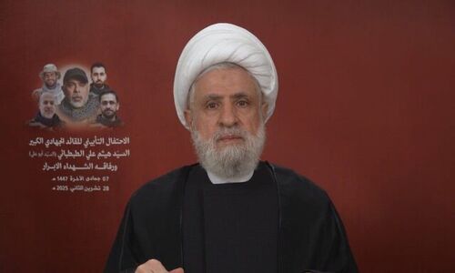 شیخ قاسم: زمان پاسخ به ترور شهید طباطبایی را خودمان تعیین می‌کنیم؛ وعده‌ای که لرزه بر دشمنان انداخت