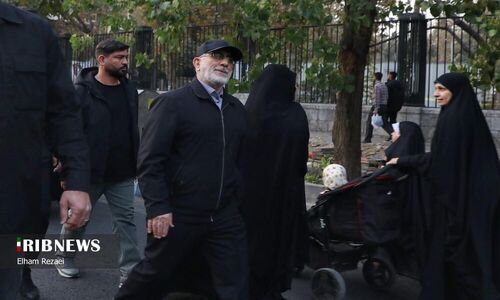 حضور کم‌نظیر سردار قاآنی در تجمع پرشور حجاب خیابان انقلاب