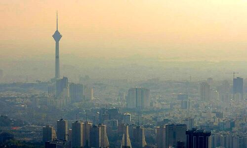 تصویر ترسناک از آلودگی هوای تهران در حال حاضر