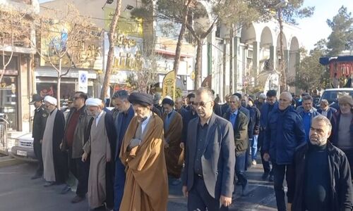 وداع باشکوه دامغان با دو شهید آسمانی در روز وفات ام‌البنین؛ مراسم خاکسپاری که دل‌ها را لرزاند