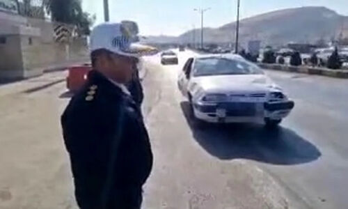 توقیف زانتیای متحرک ۳چرخ در شیراز!