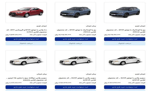 آغاز ثبت نام 12 محصول ایران خودرو بدون نیاز به مسدودسازی حساب بانکی؛ فرصت ویژه تا 29 آذر!