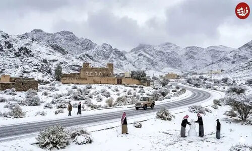 چرا پس از ۳۰ سال، عربستان زیر برف‌های نادر دفن شد؟