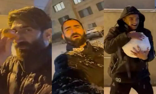 علیرضا بیرانوند معمار اولین آدم برفی سال!