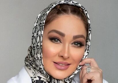 استایل مجلسی الهام حمیدی با لباس سفید