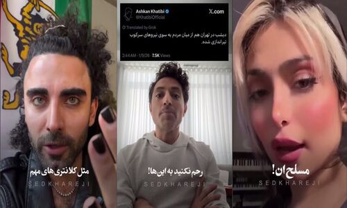 (فیلم) وطن فروش‌هایی که از خارج فرمان اغتشاش در ایران را صادر کردند؛ آقای خطیبی خیالتان راحت، رحم نکردند!